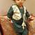 Green afghani kurta set