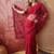 Maroon embroidered sheer saree with floral motifs