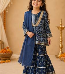 Navy patola sharara set