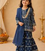 Navy patola sharara set