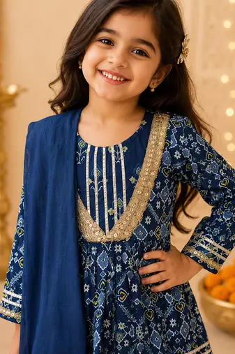 Navy patola sharara set
