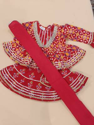 Red patola sharara set 4