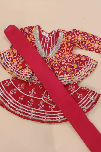 Red patola sharara set