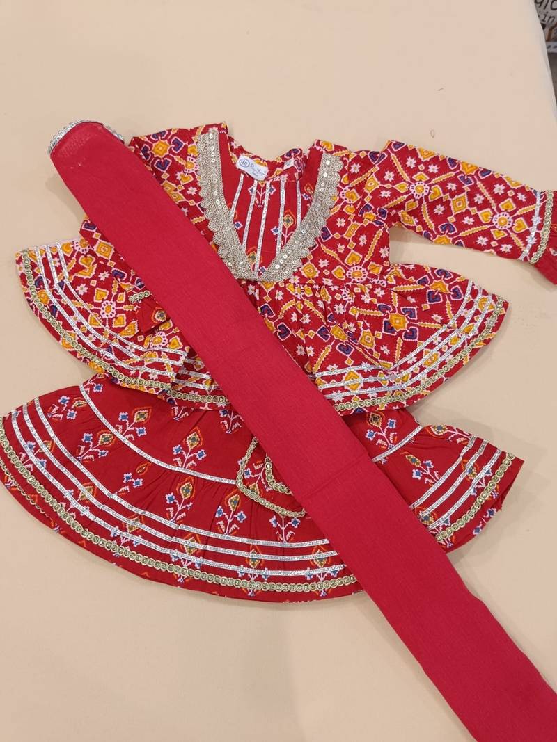 Red patola sharara set