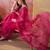 Pink embroidered sheer saree with floral motifs