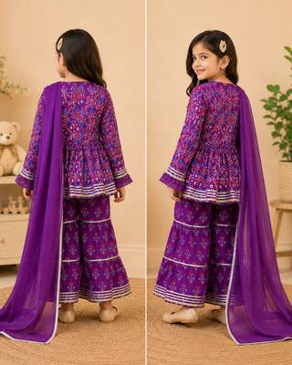Purple patola sharara set 2