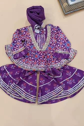 Purple patola sharara set