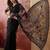 Black embroidered sheer saree with floral motifs