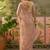 Blush pink embroidered sheer saree with floral motifs