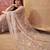 Cement beige embroidered sheer saree with floral motifs