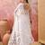 White embroidered sheer saree with floral motifs