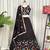Black Embroidery and sequins and Aari mirror Silk Blend Lahenga Choli Set