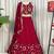 Maroon Embroidery and sequins and Aari mirror Silk Blend Lahenga Choli Set