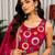 Rani Pink Embroidery and sequins and Aari mirror Silk Blend Lahenga Choli Set