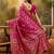 pink banarasi jacquard saree with rich zari weaving & tassel pallu     includes unstitched blouse