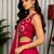 Rani Pink Embroidery and sequins and Aari mirror Silk Blend Lahenga Choli Set