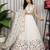 White Embroidery and sequins and Aari mirror Silk Blend Lahenga Choli Set