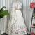 White Embroidery and sequins and Aari mirror Silk Blend Lahenga Choli Set