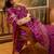 magenta banarasi jacquard saree with intricate zari weaving & tassel pallu and unstitched blouse