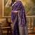 purple banarasi jacquard saree with zari weaving & tassel pallu     unstitched blouse piece