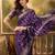 purple banarasi jacquard saree with zari weaving & tassel pallu     unstitched blouse piece