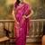 pink banarasi jacquard saree with rich zari weaving & tassel pallu     unstitched blouse piece
