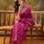 pink banarasi jacquard saree with rich zari weaving & tassel pallu     unstitched blouse piece