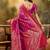 pink banarasi jacquard saree with rich zari weaving & tassel pallu     unstitched blouse piece