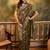 brown banarasi jacquard saree with intricate zari weaving & tassel pallu     unstitched blouse