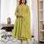 Women's Gorgeous Embroidery Work Chanderi Silk Fabric Flared Anarkali Pant and Dupatta Set