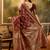 regal maroon banarasi jacquard saree with zari weaving & tassel pallu     unstitched blouse