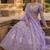 Lavender color Coding  Sequins Work Net Lehenga Choli set