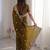 Mehendi silk blend with embroidery work saree with blouse