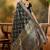 black banarasi jacquard saree with golden zari weaving & tassel pallu     unstitched blouse