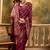 wine banarasi jacquard saree with golden zari weaving & tassel pallu     unstitched blouse