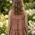 Rust women's checked pattern linen sleeveless top & straight pants set