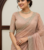Peach Color Intricate Thred With Sequnce Work Tissue Saree