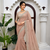 Peach Color Intricate Thred With Sequnce Work Tissue Saree