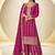 Pink embroidered chinon silk salwar suit
