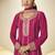 Pink embroidered chinon silk salwar suit