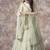 Pista green soft net embroidery work lehenga choli set with dupatta