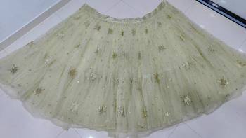 Pista green soft net embroidery work lehenga choli set with dupatta 5