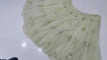 Pista green soft net embroidery work lehenga choli set with dupatta 6