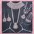 baby pink 2-layer bridal jewelry set with earrings, maang tikka, pasha, nath & panja   rhodium plated