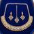 Multi-color necklace set with earrings, maang tikka & agate stone | gold plated