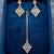 White necklace set with earrings, maang tikka & agate stone | gold plated