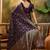 purple banarasi jacquard saree with golden zari weaving & tassel pallu     unstitched blouse