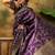 purple banarasi jacquard saree with golden zari weaving & tassel pallu     unstitched blouse