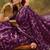 royal purple banarasi jacquard saree with rich zari weaving & tassel pallu     unstitched blouse