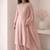 Peach embroidered roman silk salwar suit